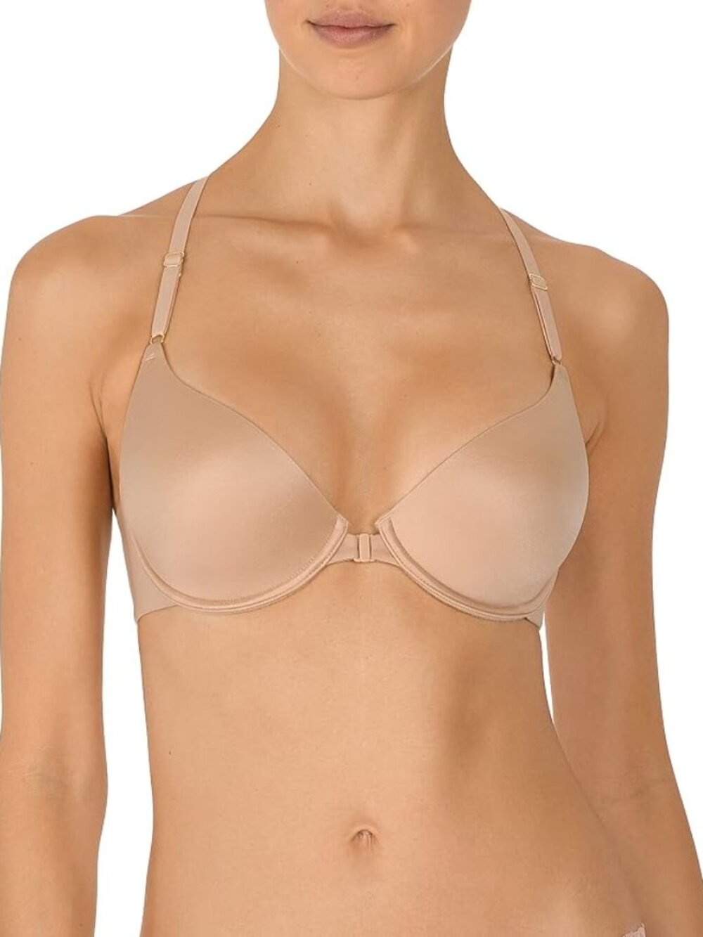 NEW Natori Euphoria Contour T Shirt Bra Narrow Racerback Cafe Size 34DD